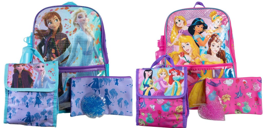 two kids Disney Princess backpack sets