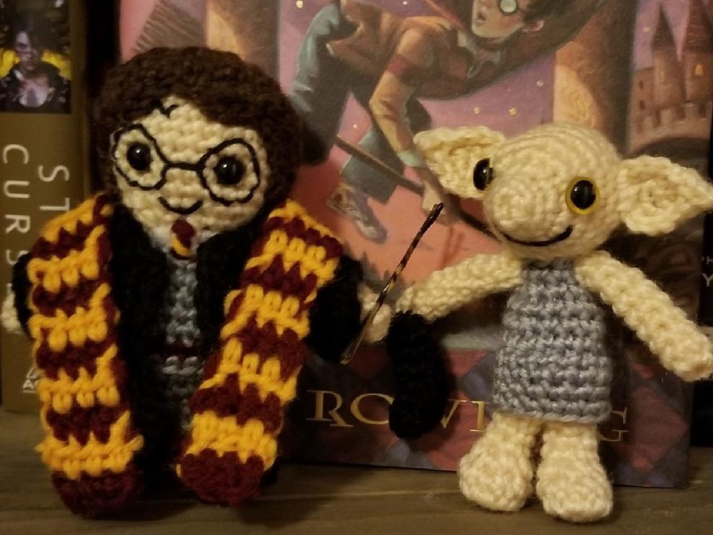 harry potter crochet dolls harry and dobby