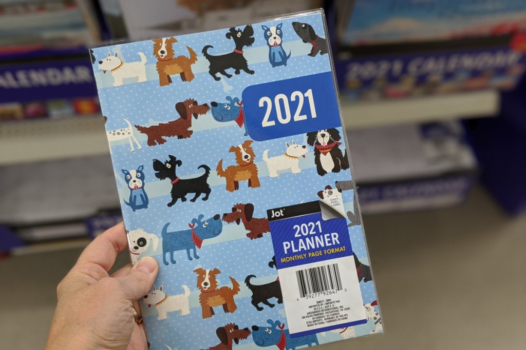 2021 planner at dollar tree dog print