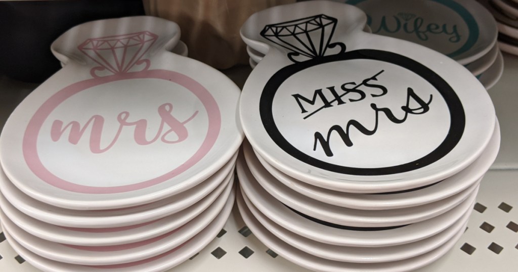 wedding ring plates at dollar tree