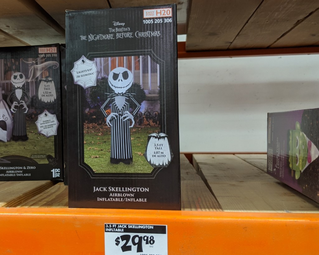 disney jack skellington inflatable at home depot