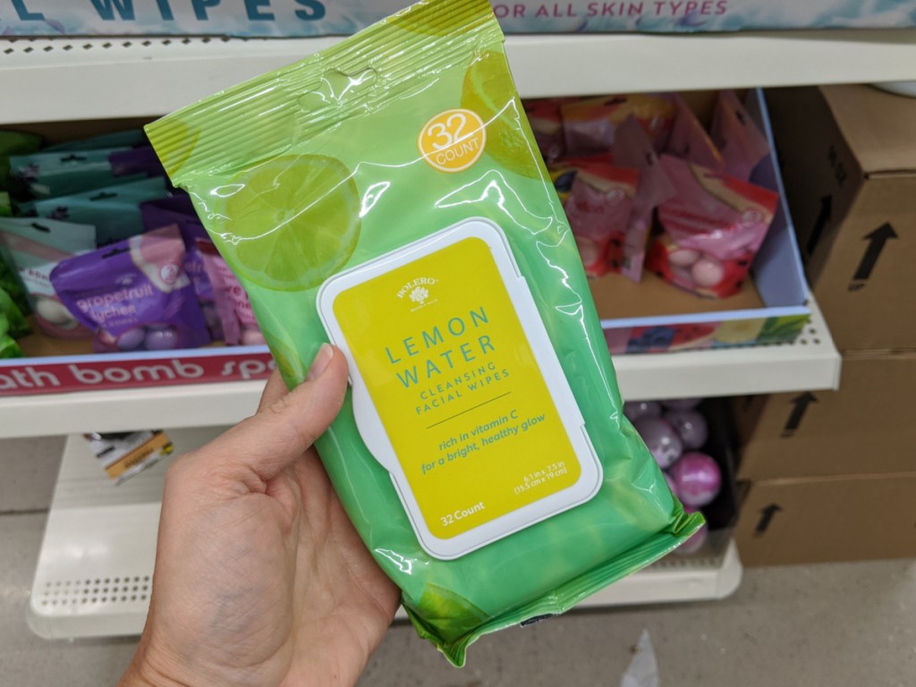 Bolero Brand Lemon Water Facial Cleansing Wipes