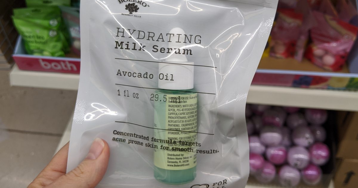 Hand holding Bolero Beauty Products at Dollar Tree