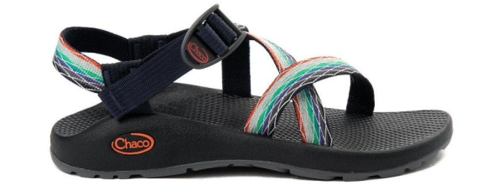 women's black and multi-color sport slide sandals