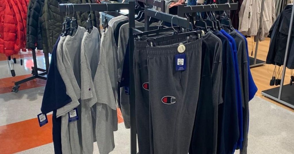 rackof pants and t-shirts at store
