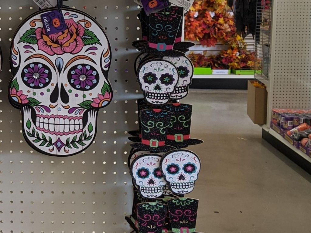 hanging sugar skull decor