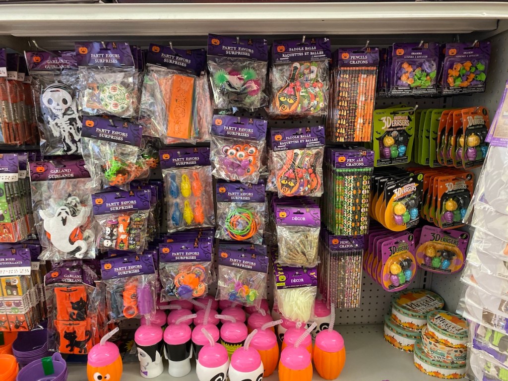 display of party favors at Dollar Tree