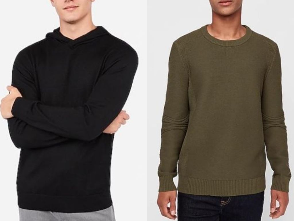 two men wearing sweaters