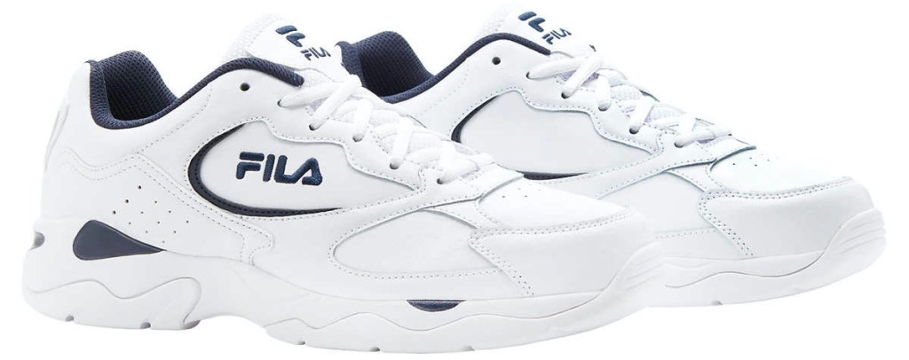 men's white leather sneaker