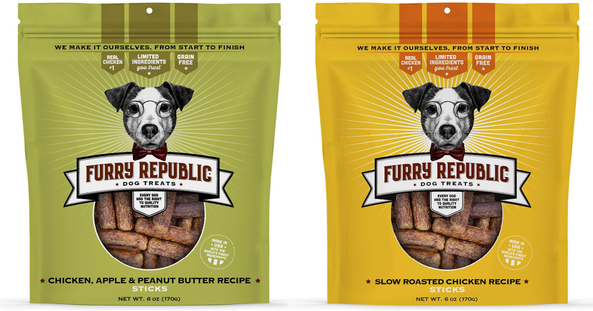 2 bags of Furry Republic Brand Dog Treats