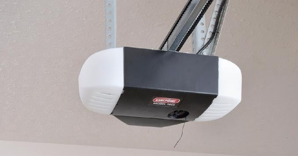 genie garage door opener on ceiling