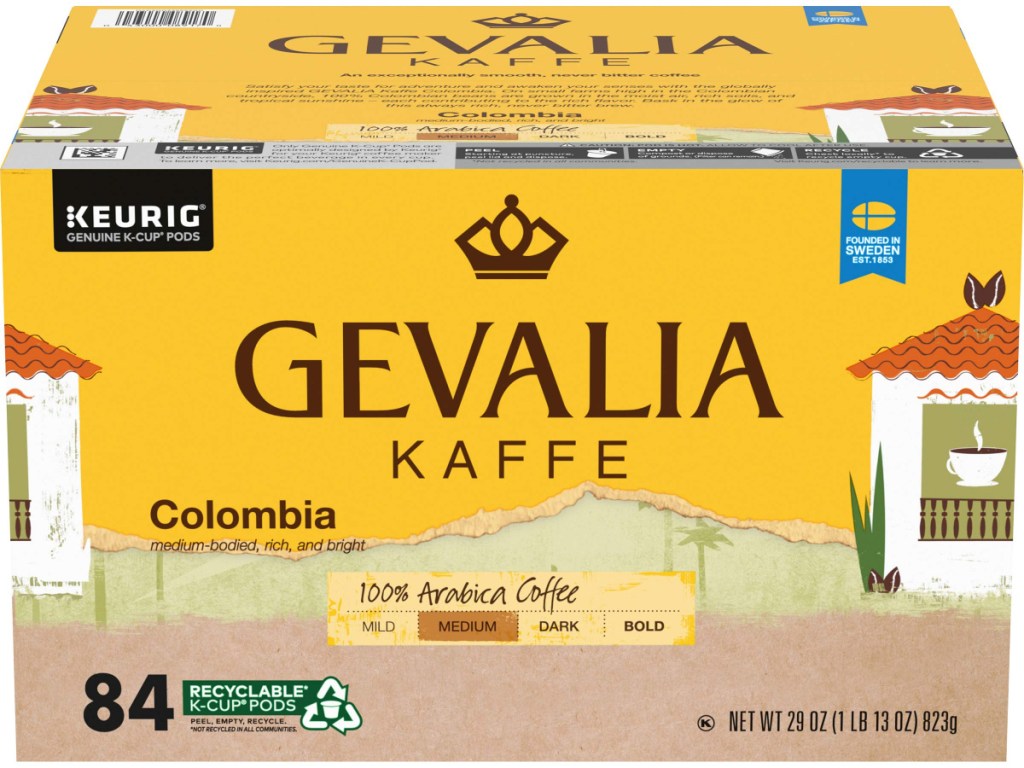 large 84-count box of gevalia k-cups