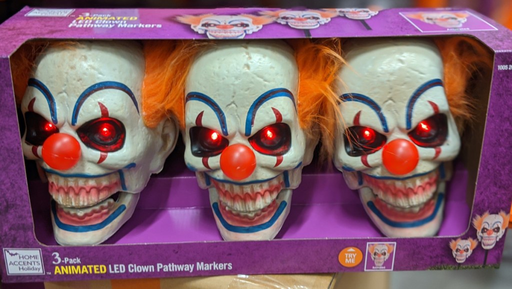 box of 3 LED clown path lights