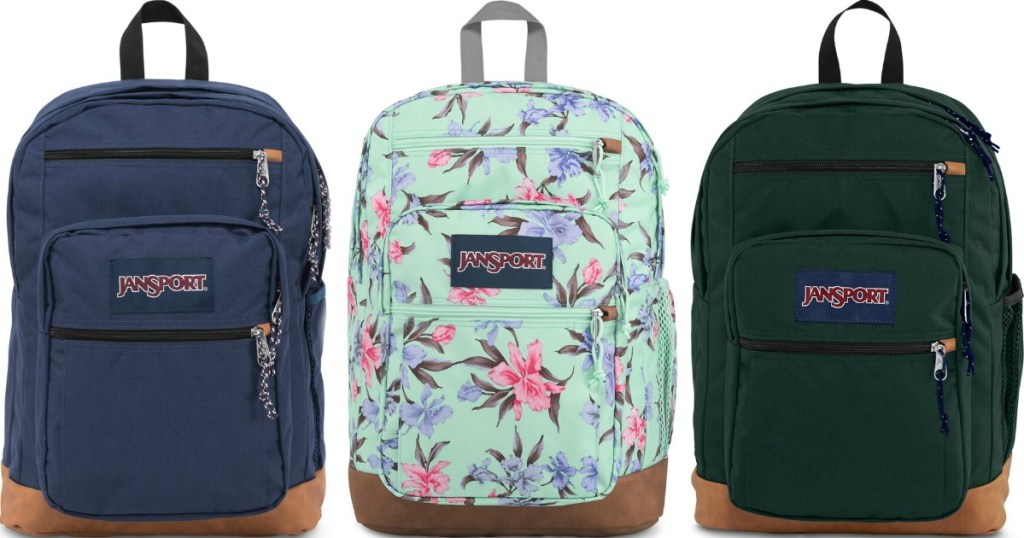 three backpacks