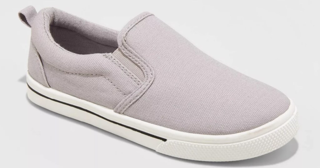 boys slip on sneaker in the color grey 