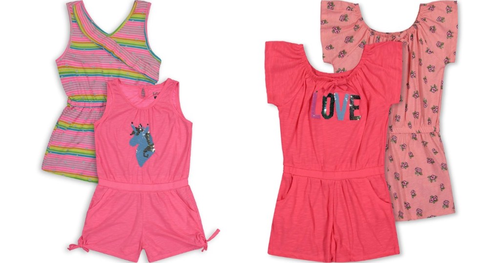 four Limited Too Rompers