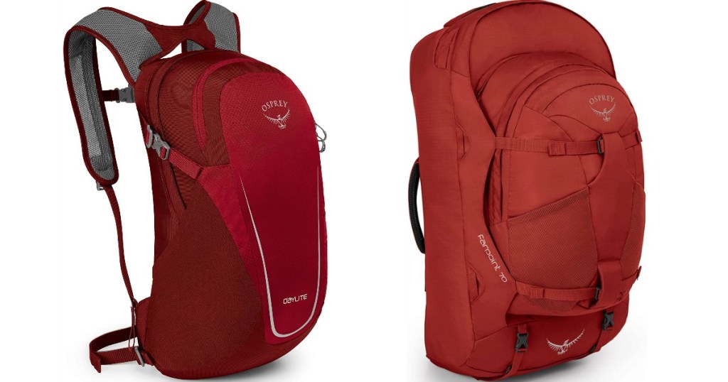 two red backpacks