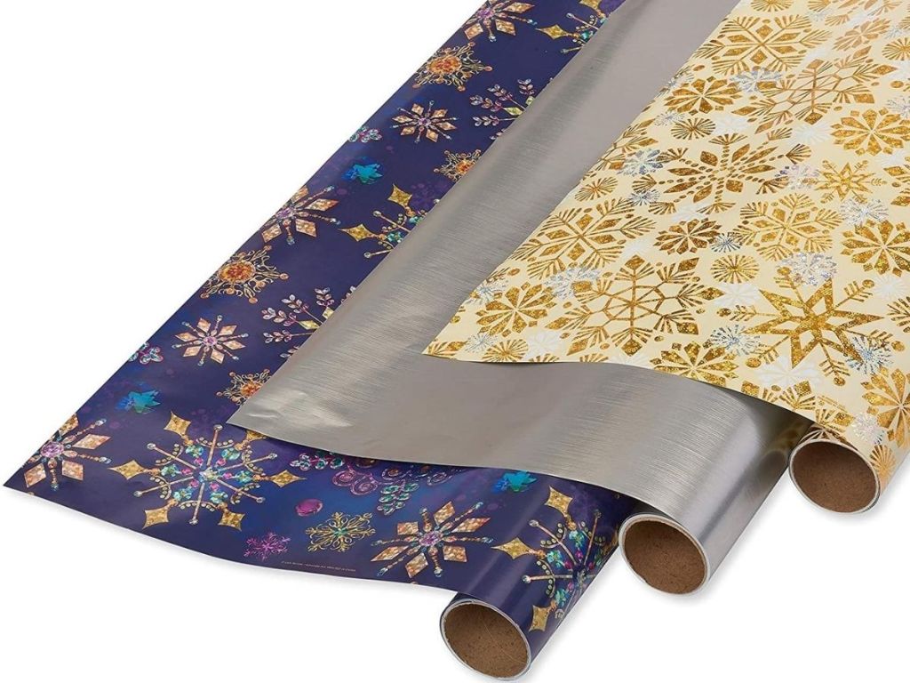three pack of gift wrap