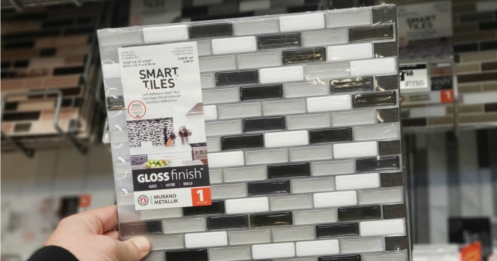 Peel Stick tiles from Home Depot