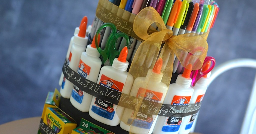 DIY School Supply "cake"