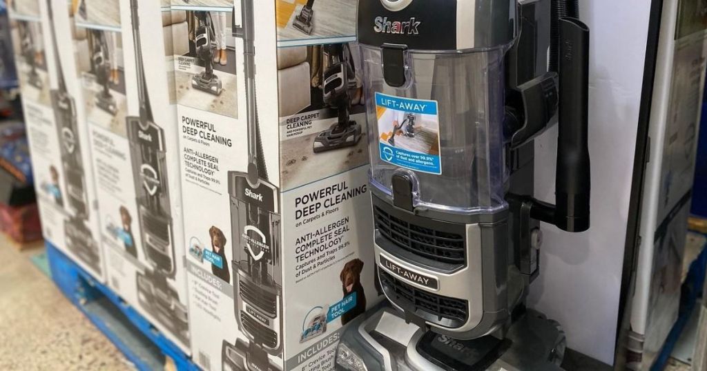 shark lift vacuums on display at store