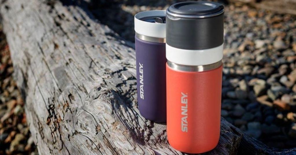 two reusable beverage holders