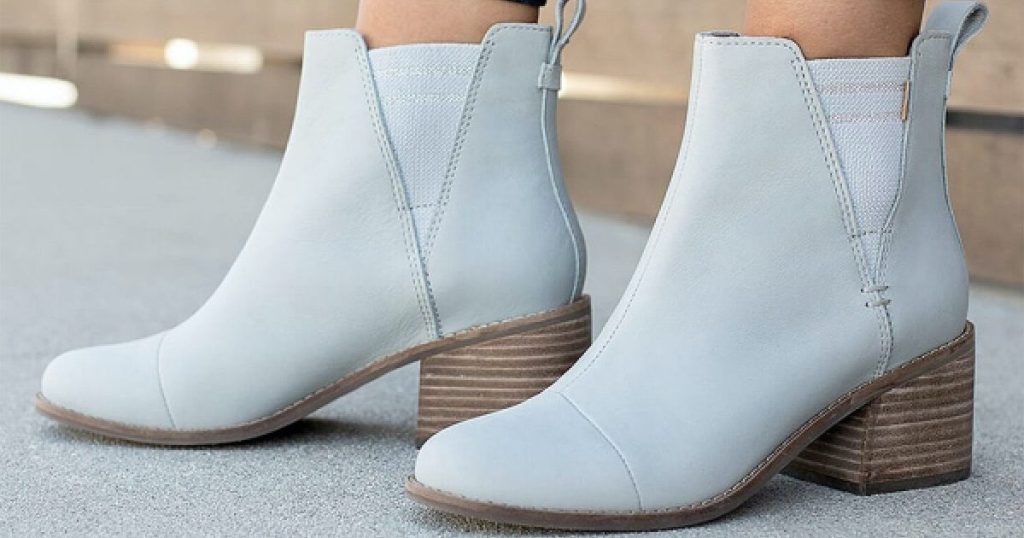 woman in grey booties