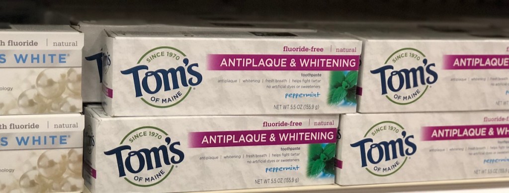 toothpaste on shelf at Target
