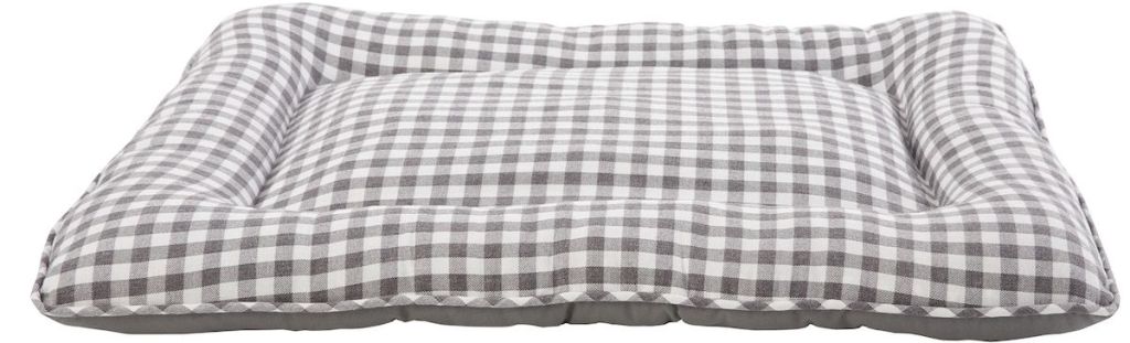 plaid dog bed