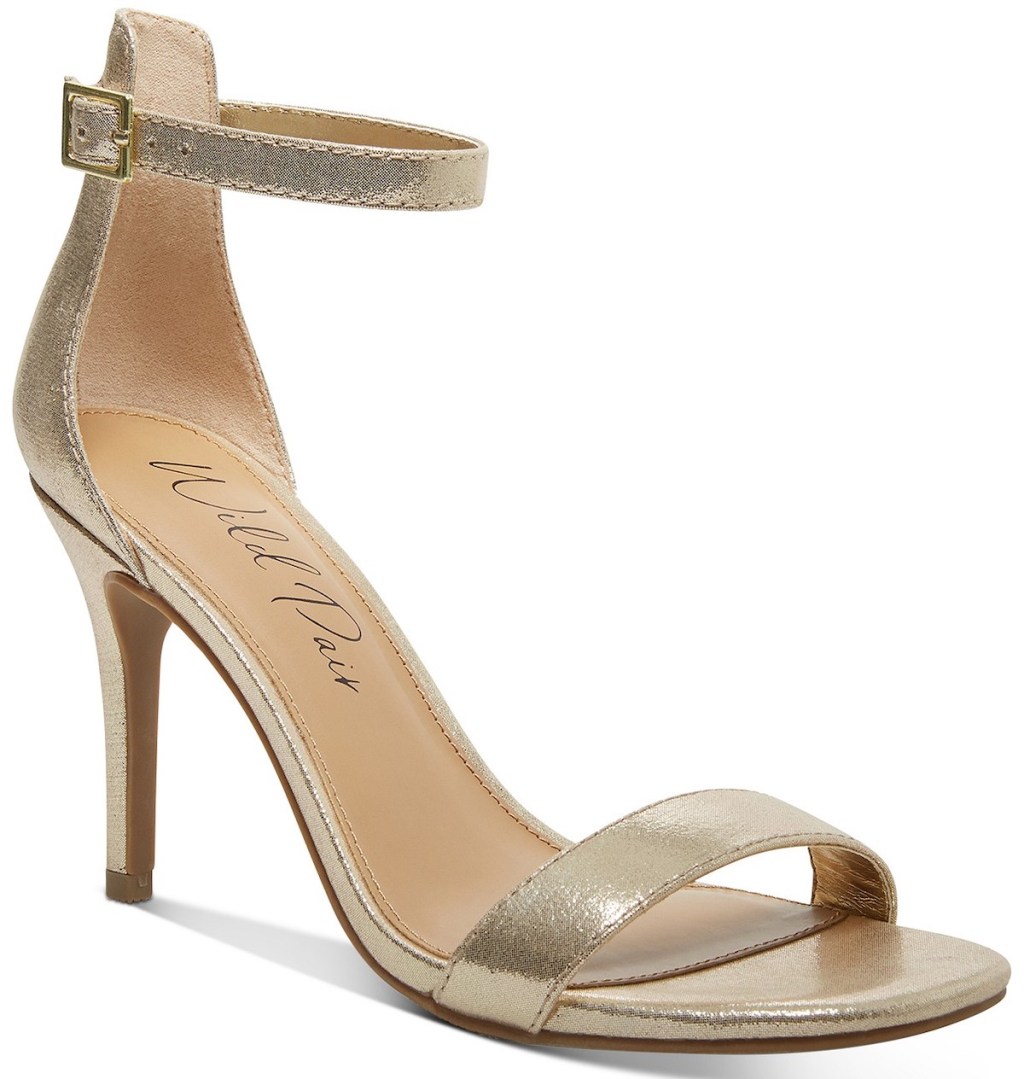 nude pair of Wild Pair Blaire Dress Sandals