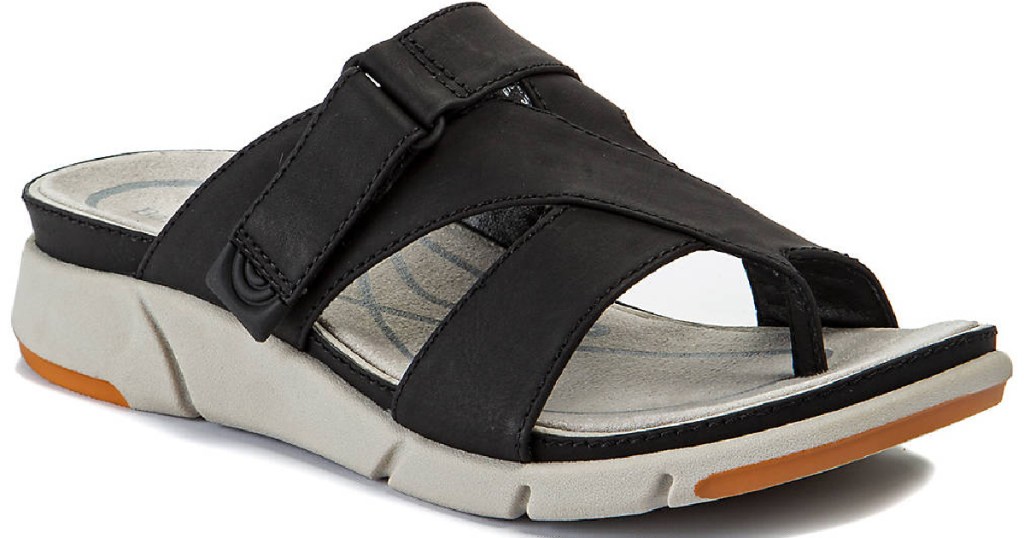 black sporty sandals
