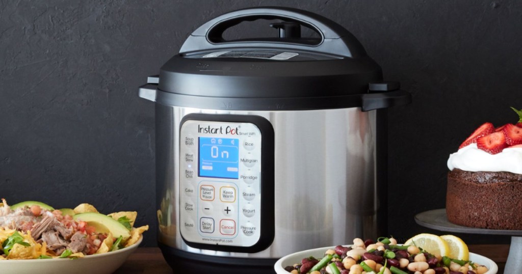 Instant Pot with food around it