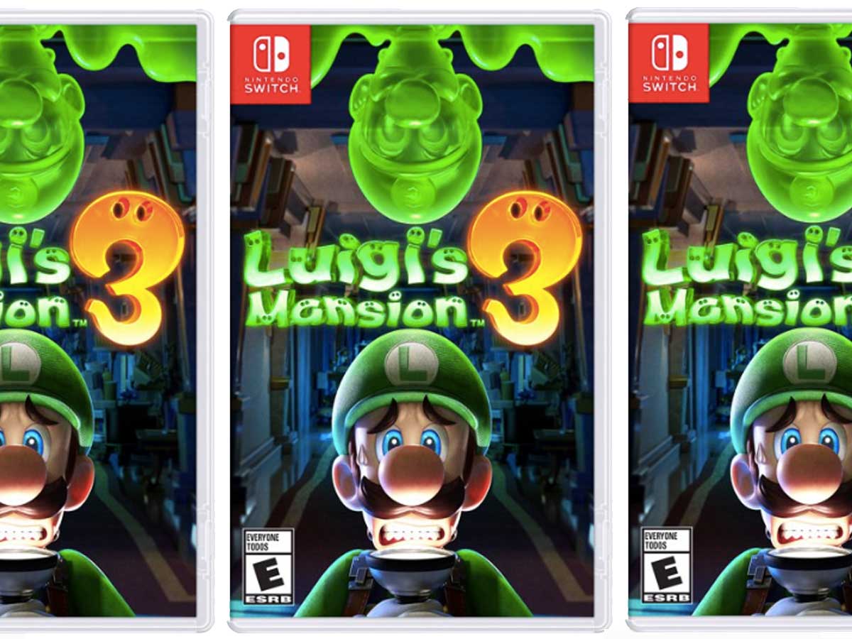 stock image of nintendo switch luigi's mansion 3 game