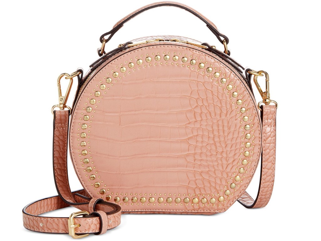 pink circle handbag