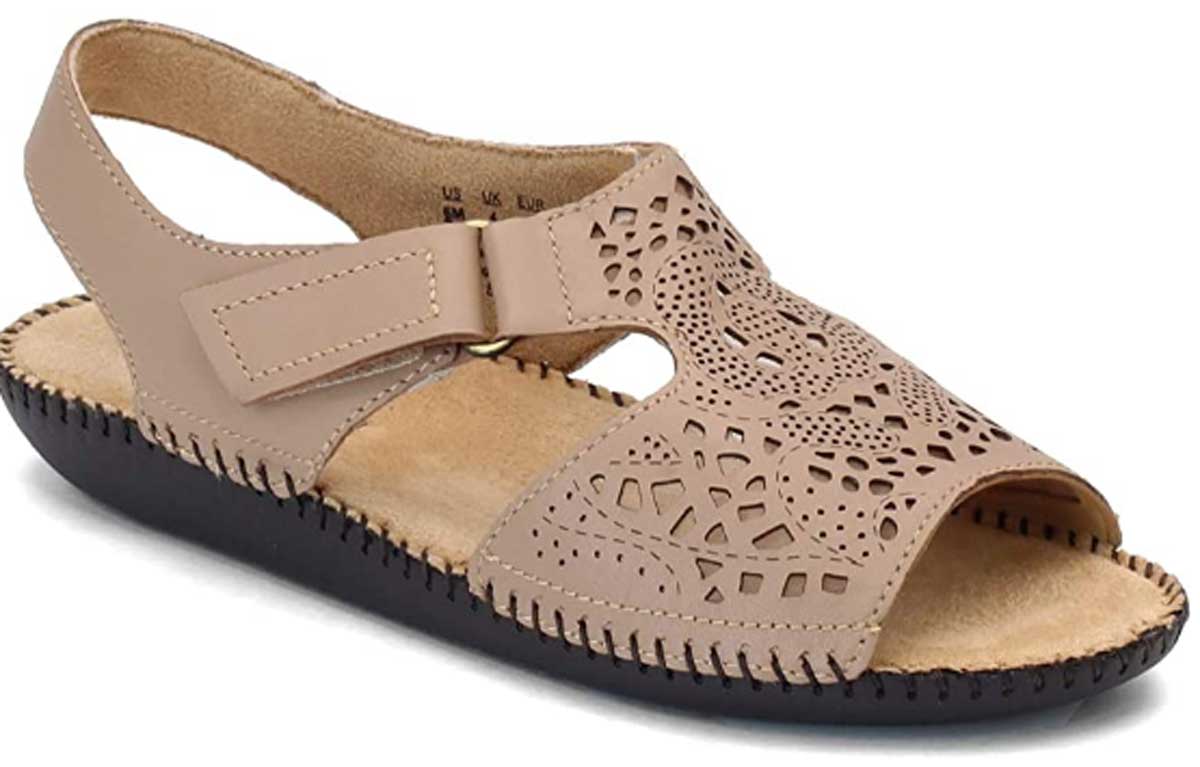 gingersnap colored ladies leather sandal