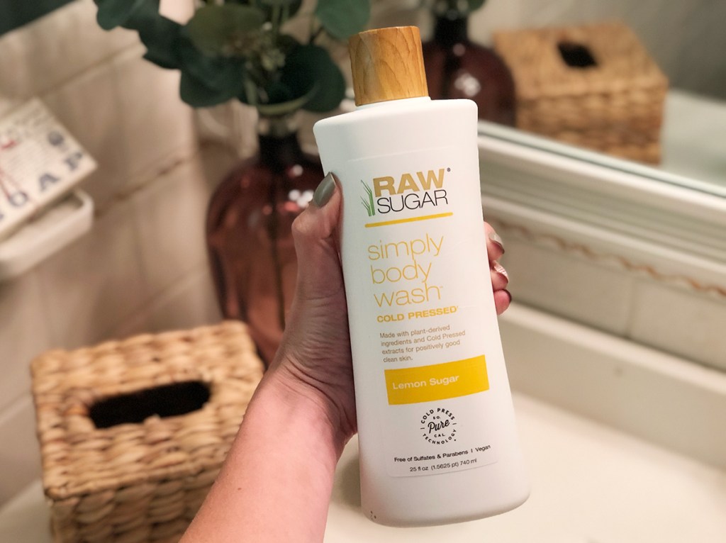 raw sugar body wash in lemon