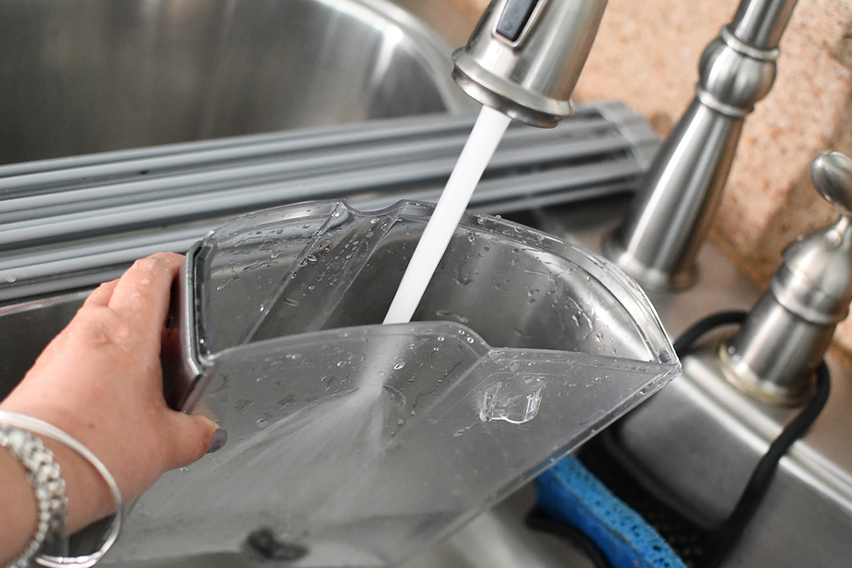 rinsing out keurig reservoir in the sink