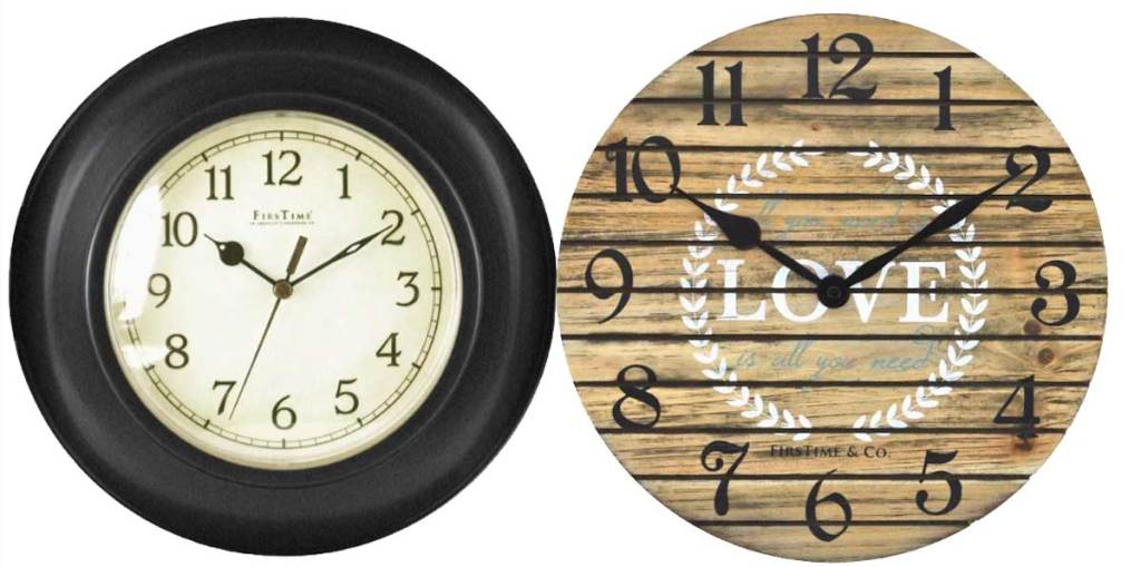 two wall clocks