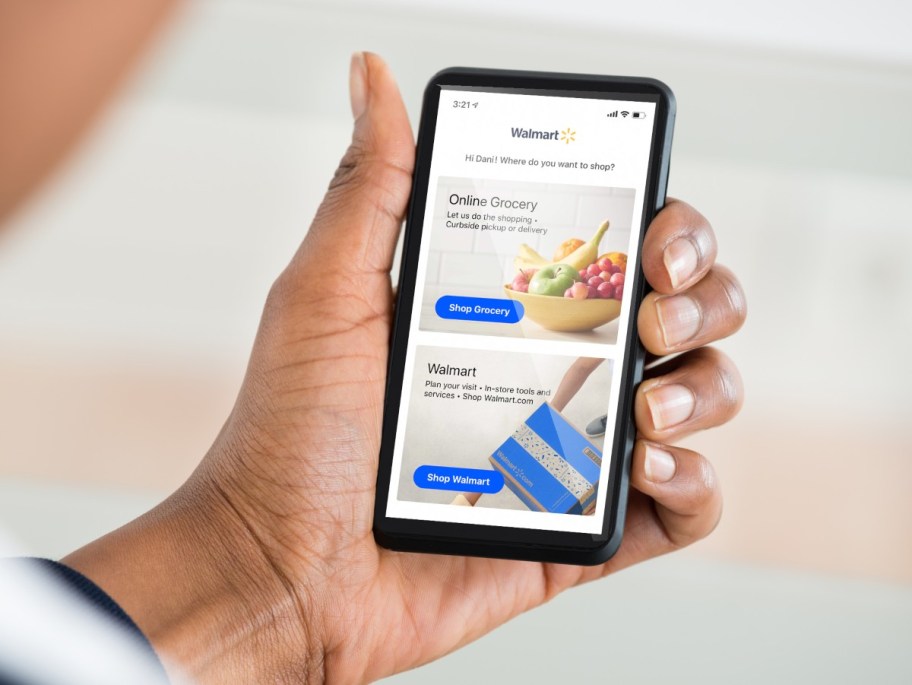 Walmart Grocery Pickup Order screen on phone