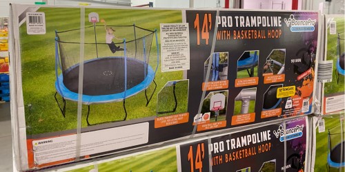 14′ Trampoline w/ Safety Enclosure & Basketball Hoop Just $239.98 at Sam’s Club