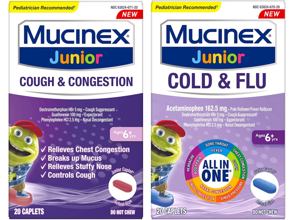 mucinex junior two packs side by side