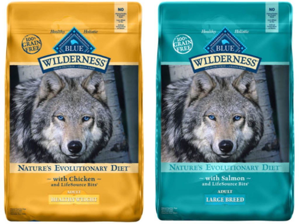 2 large bags of blue buffalo dog food