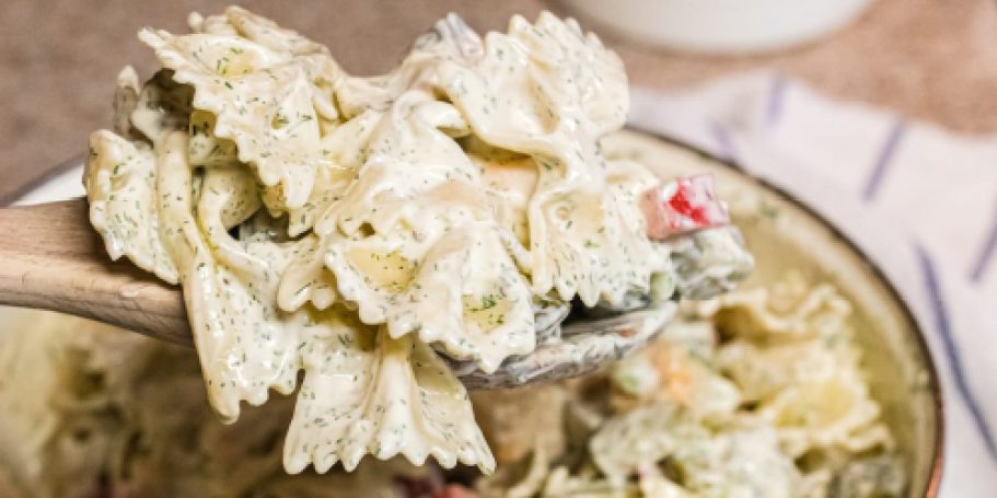 Easy Dill Pickle Pasta Salad Recipe (Perfect Side Dish for Summer Picnic or Party!)