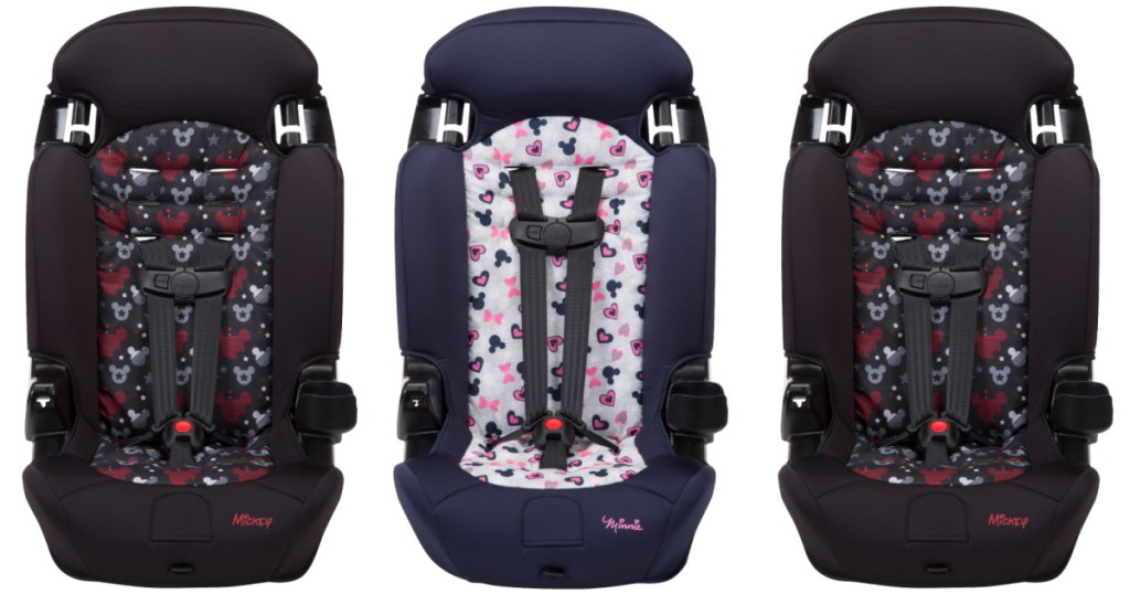 three Disney car seats