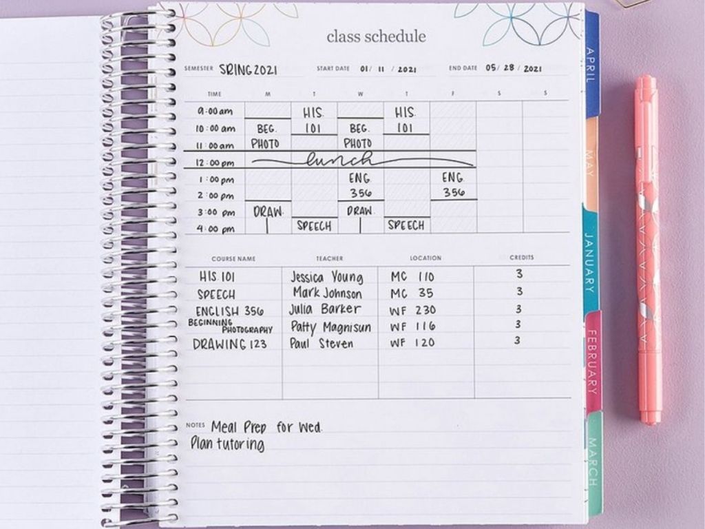 Erin Condren Academic Planner