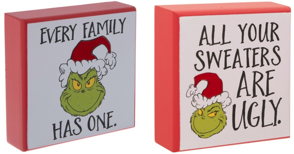 Grinch Box Signs