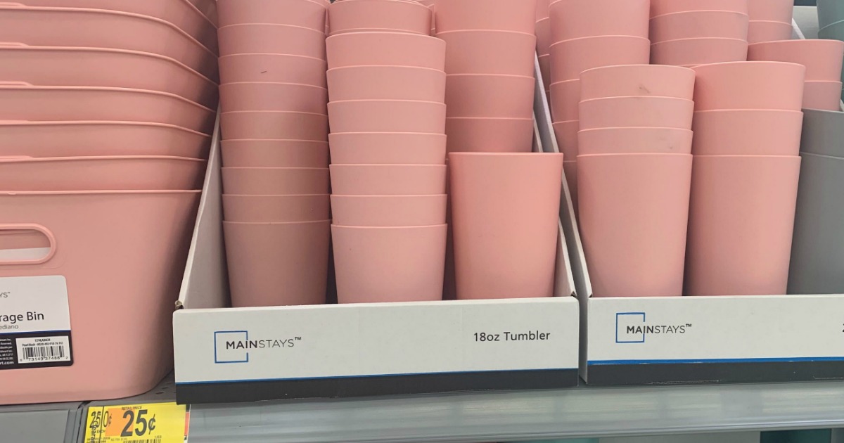 Large in-store display of tumbers