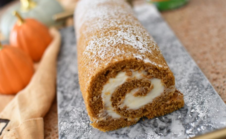 Pumpkin Swiss Roll Dessert