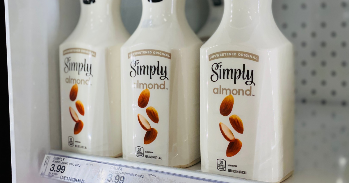 3 Simply Almond Bottles at Target in the cooler