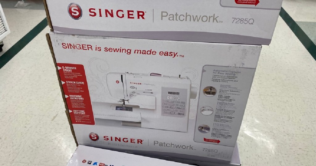 singer sewing and quilting machine in a box at joanns